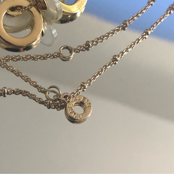 Anne Klein gold and iridescent disc necklace - Picture 11 of 11